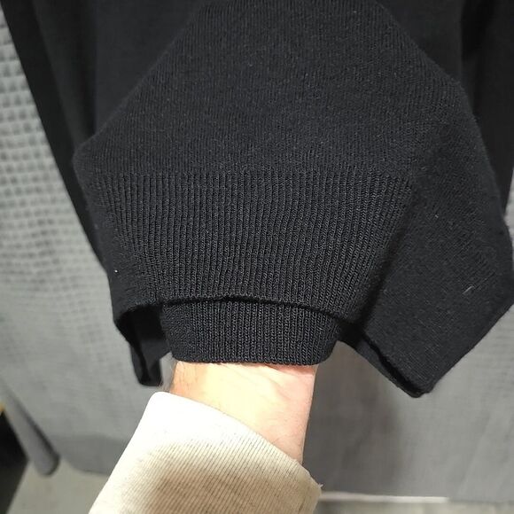 (2) Jantzen SOFT Mens Sweaters SzLg Lot VTG Black Navy Blue Career Casual Staple - Picture 10 of 16